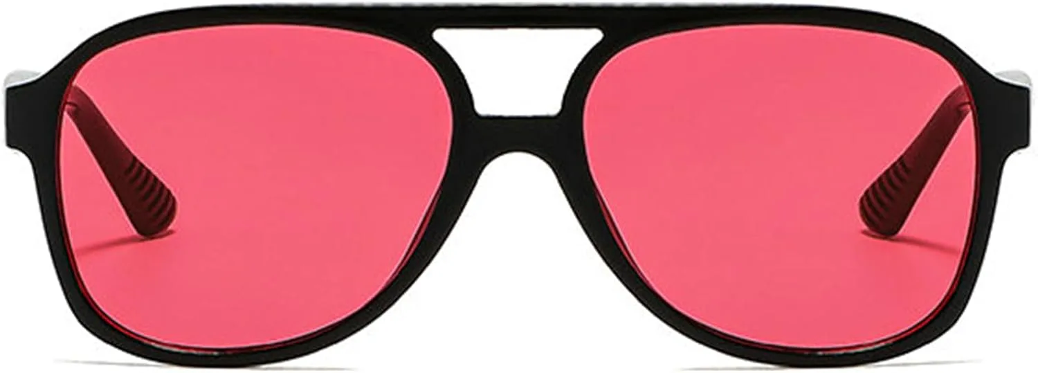 

Солнцезащитные очки Willochra Retro Oversized Double Bridges Pilot для женщин, модные панк-очки для мужчин, цвет шампанского, защита от ультрафиолета UV400, C5