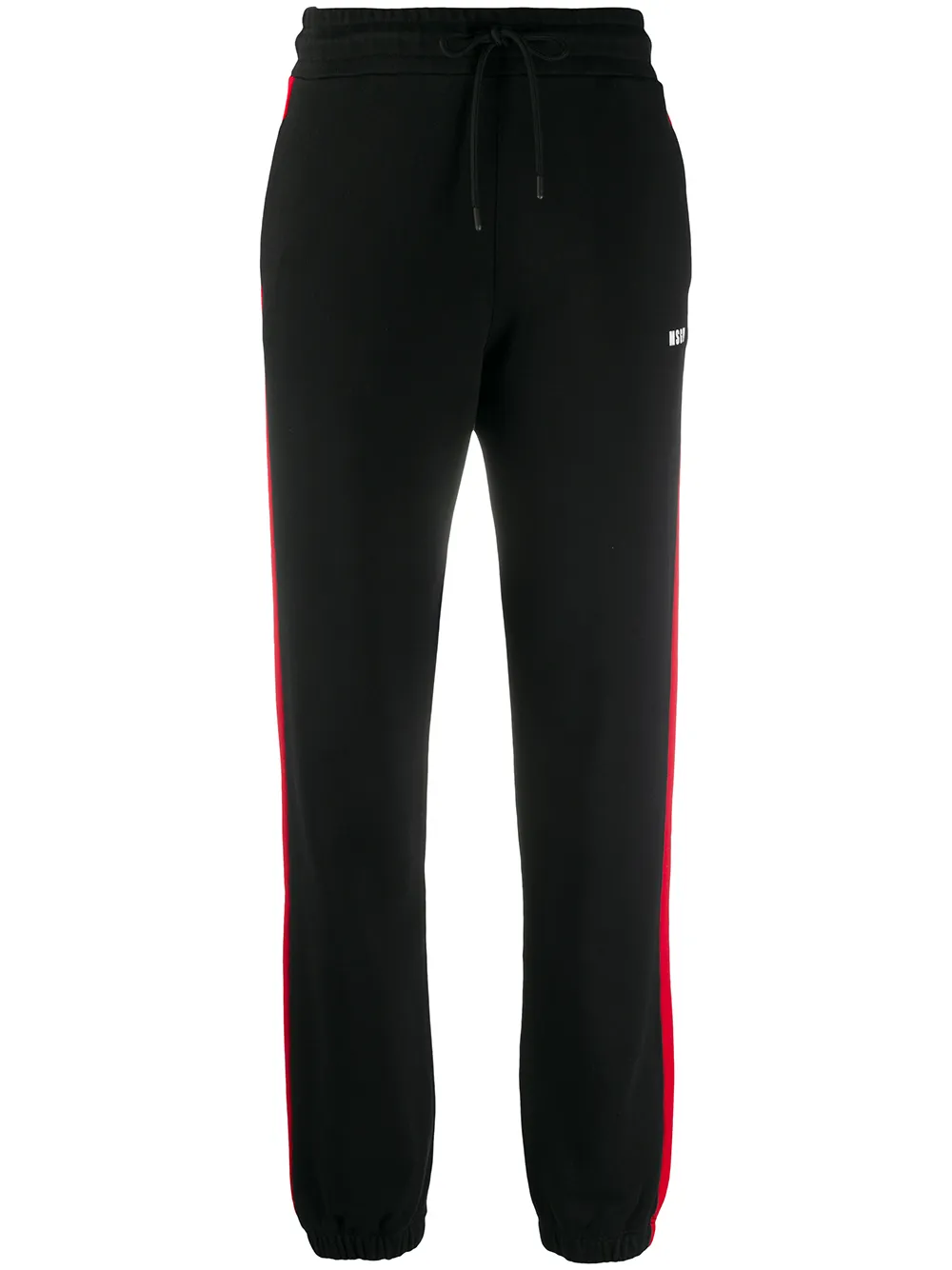 

Зауженные спортивные брюки с лампасами MSGM, черный
