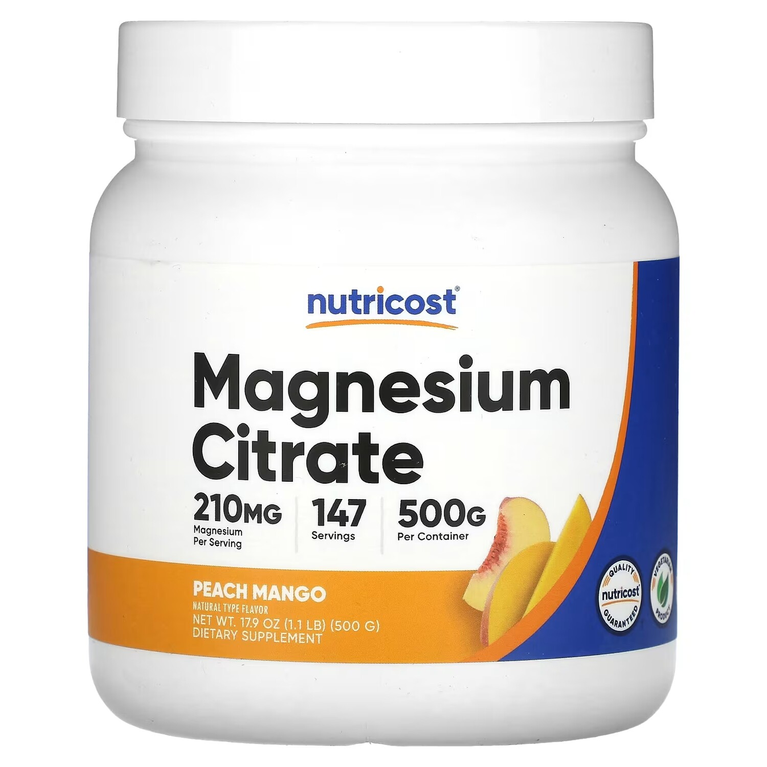

Nutricost Цитрат магния Персик Манго 17,9 унций (500 г)