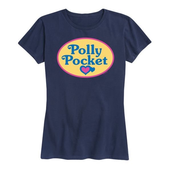 

Женская футболка с цветным логотипом Polly Pocket, синий