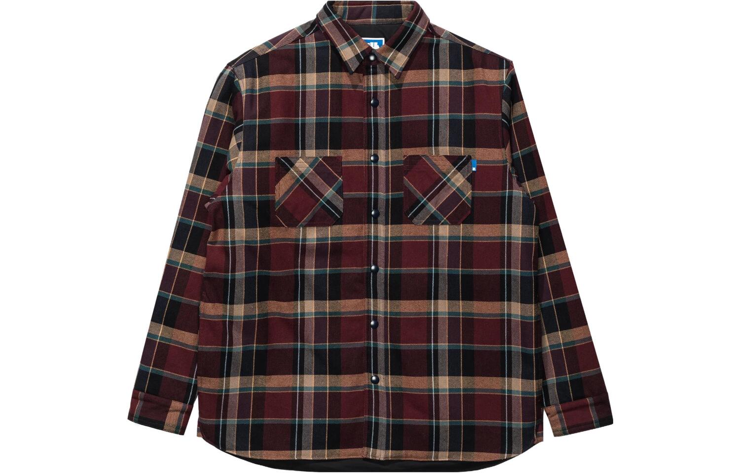 

Рубашки мужские с заостренным воротником, умеренные другие UNDEFEATED, бордовый plaid