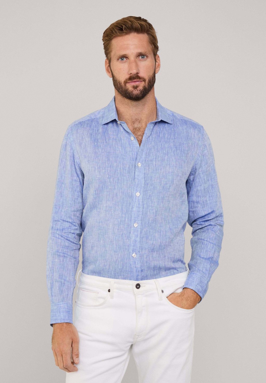 

Рубашка REGULAR FIT LINEN Façonnable, темно-синий