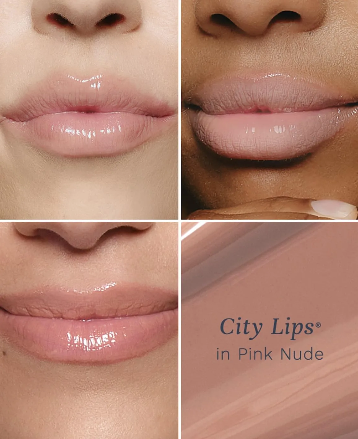 City Beauty Lips & Lash: City Lips Clear 0.16oz, City Lips Pink Nude 0.16oz, Beyond Mascara 0.31oz - Увлажняющий блеск для губ и тушь для объема, Pink — фото 2