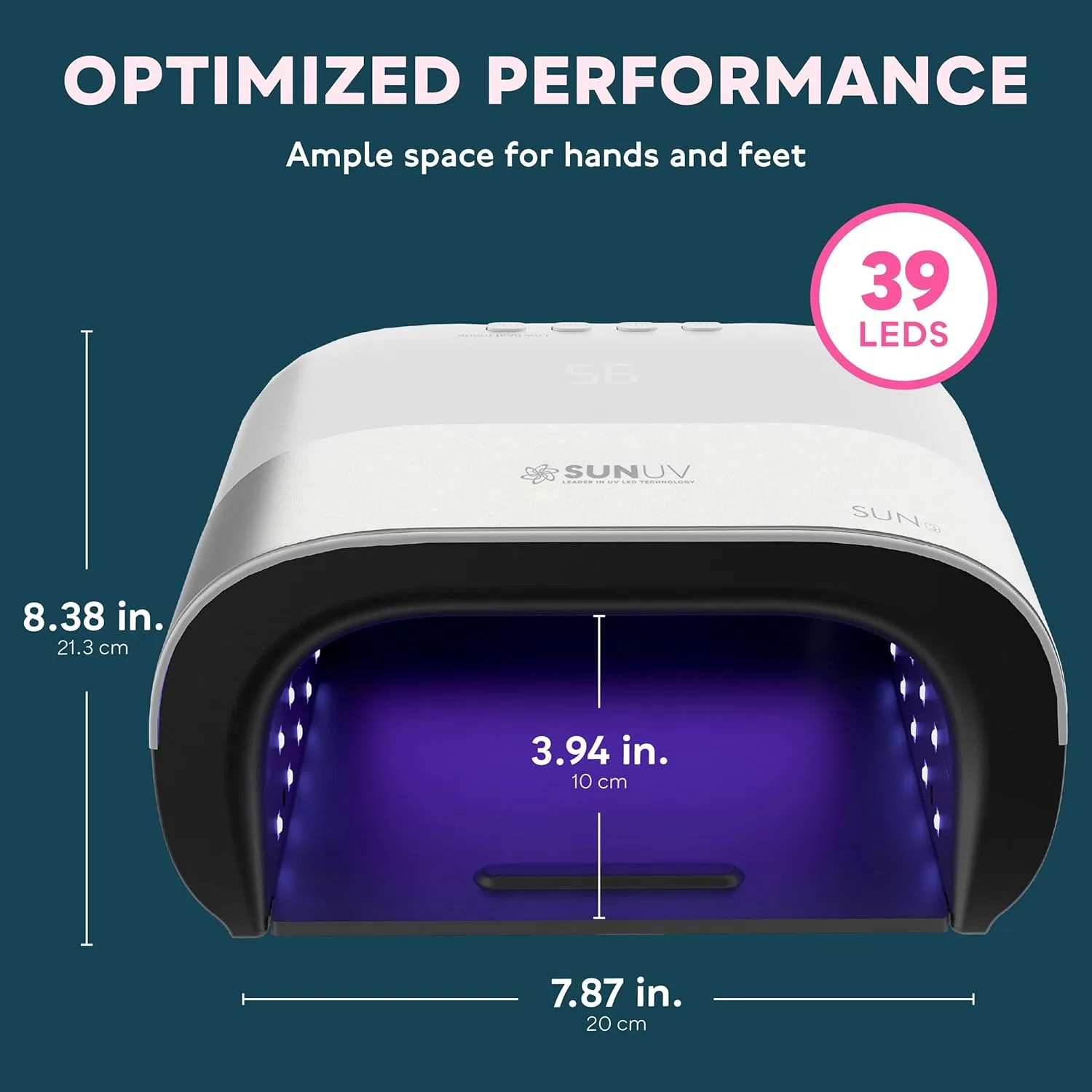 Профессиональная UV LED лампа для ногтей с автоматическим сенсором и ЖК-дисплеем от Sunuv Sunuv — фото 2