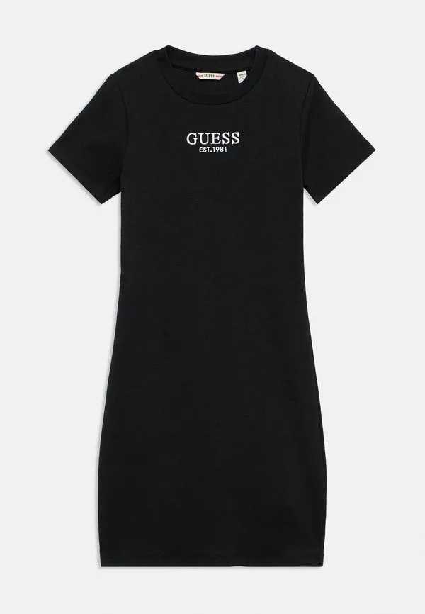 Детское базовое платье, трикотажное платье Guess, Jet Black