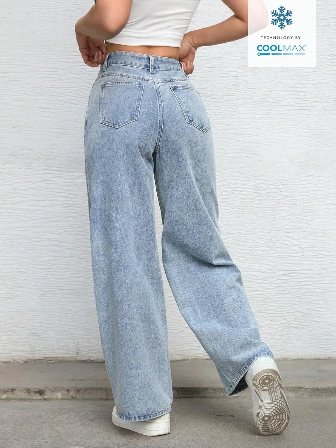 Джинсы свободные, Baggy Jeans, Light Wash — фото 2