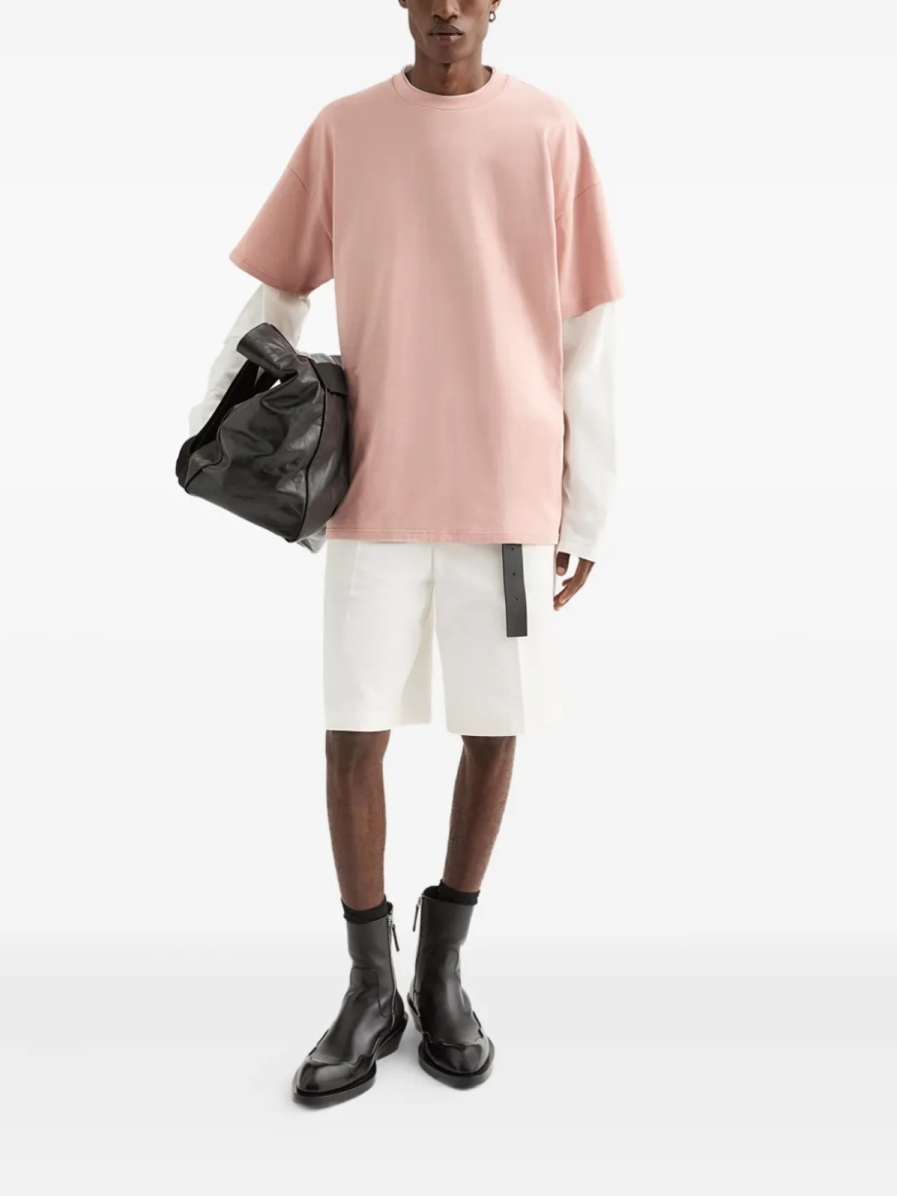 Jil Sander футболка с круглым вырезом, розовый — фото 2