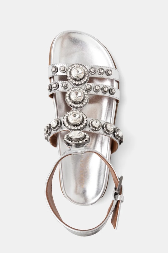 Кожаные сандалии Octavia Flexi Gladiator Kurt Geiger London, серебряный — фото 4