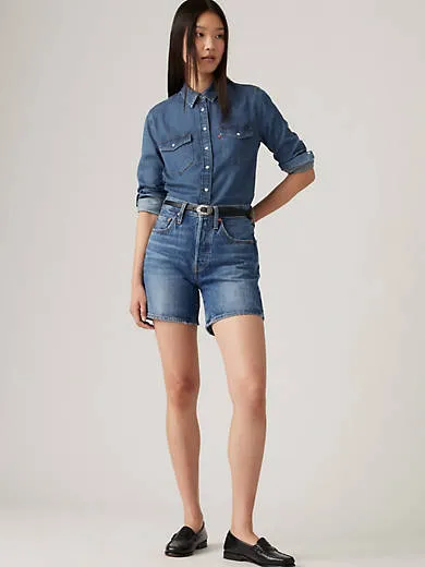 

501 женские шорты до середины бедра Levi's, цвет Blue Beauty - Medium Wash