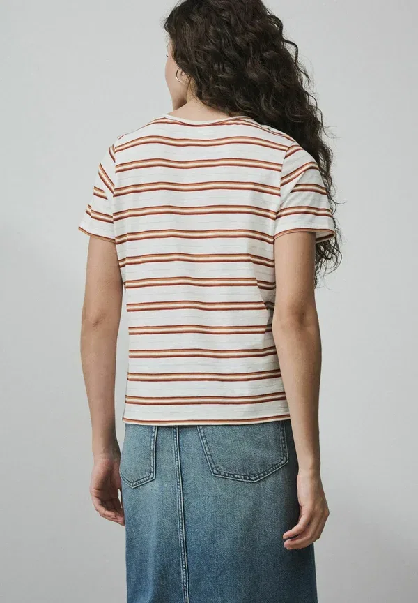 Футболка Next, Regular fit short sleeve crew neck t-shirt, оранжевая полоска