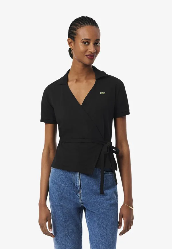 Рубашка поло Lacoste Noir, Классический крой, Черный