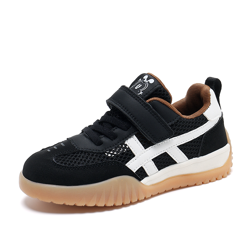 

Нескользящие, износостойкие, дышащие низкие детские кроссовки для бега BOBDOG, белый/черный