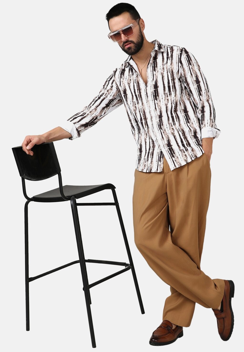 

Рубашка CASUAL GRAYSON Campus Sutra, коричневый