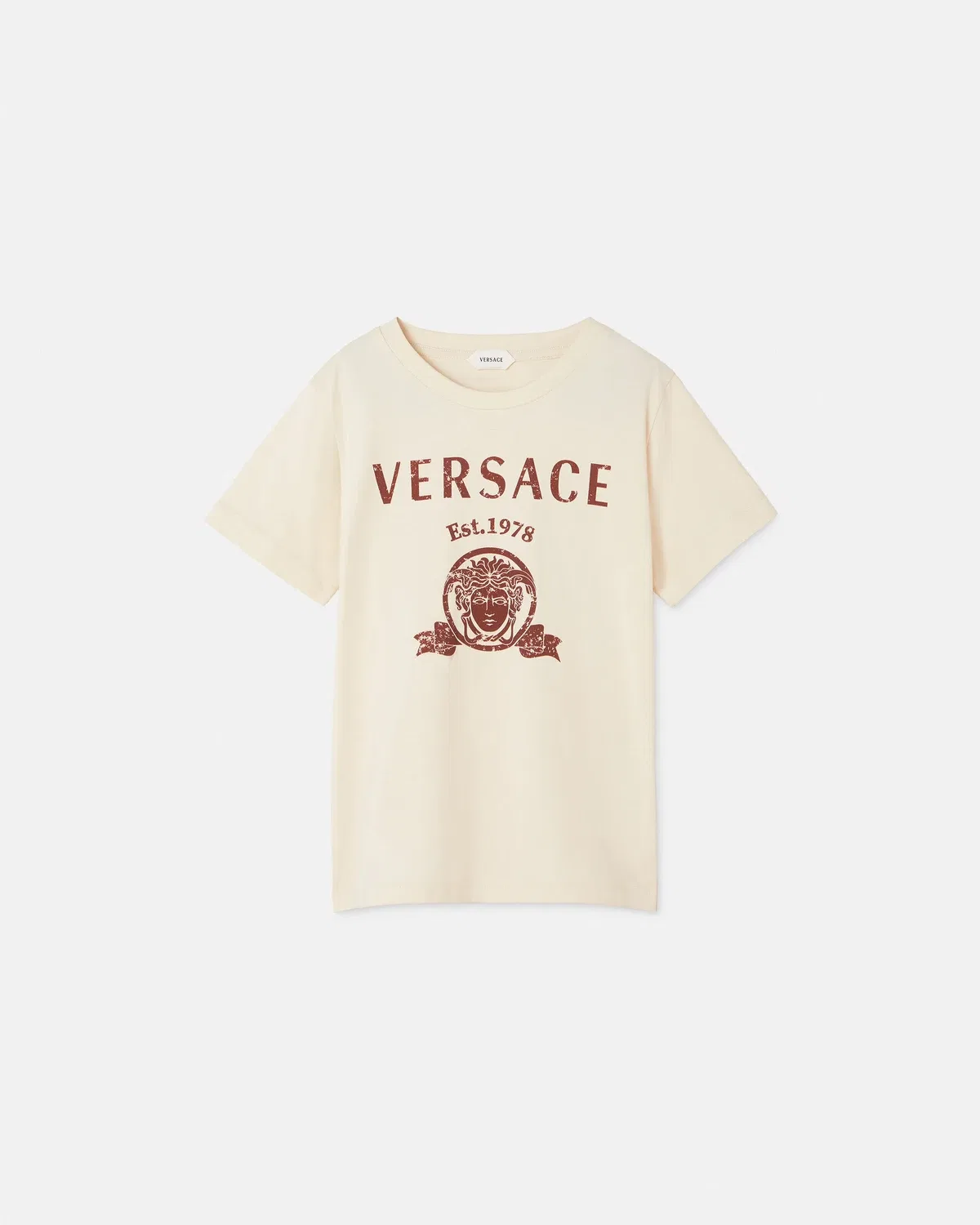 Детская футболка из джерси с принтом VERSACE, белый