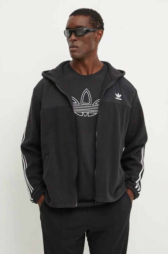 

Флисовая толстовка с капюшоном adidas Originals, черный