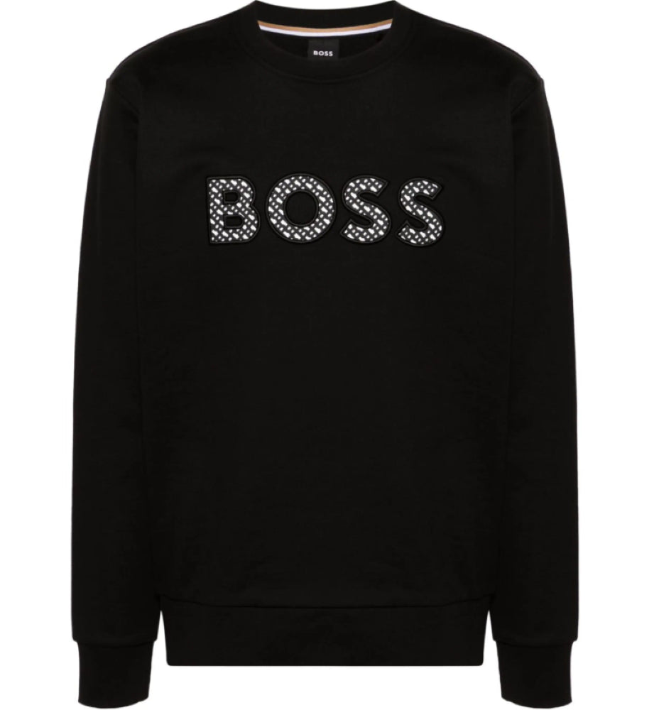 

Мужская толстовка Hugo Boss Soleri Monogram Crew Neck, черная