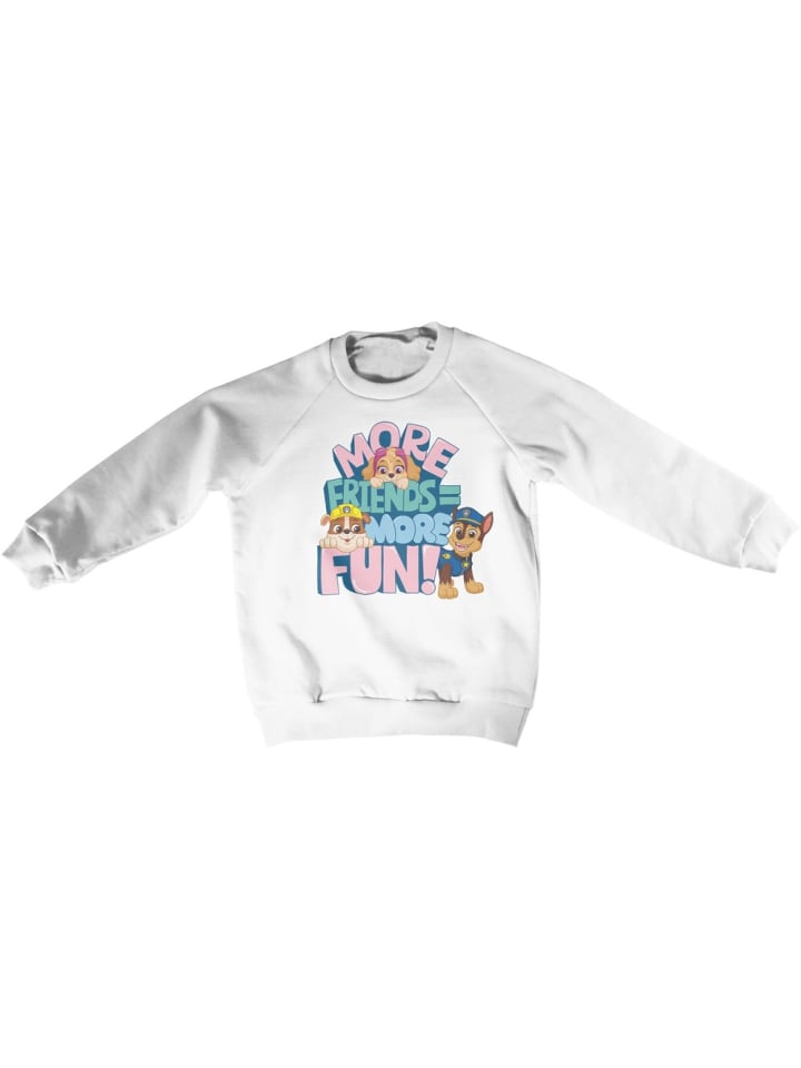 

Детская толстовка Щенячий патруль, больше друзей, больше веселья, детская толстовка белого цвета Paw Patrol