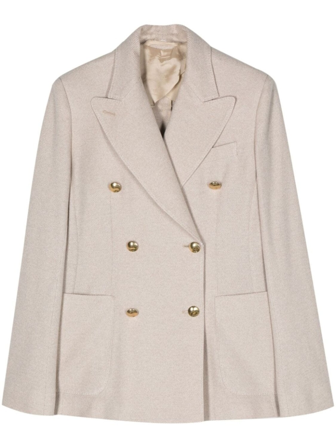 

Max Mara двубортный блейзер Vanadio, нейтральный цвет