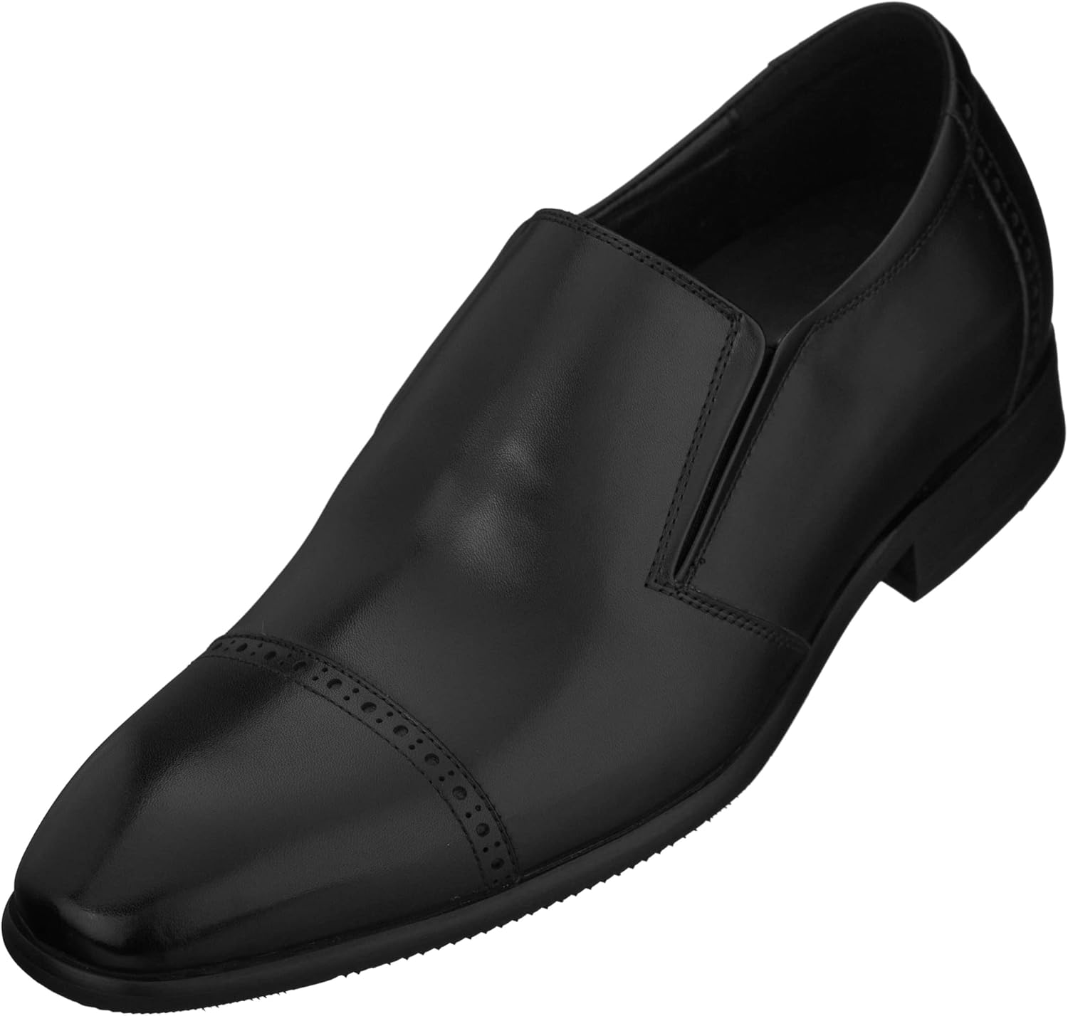 

Мужские невидимые обувные вставки для увеличения роста CALTO - Черные кожаные слипоны для официального стиля - Увеличивают рост на 6 см - Y6115 - Размер 11 D(M) US