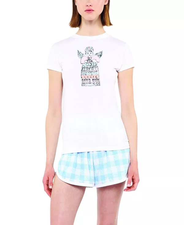 

Футболка с изображением куклы Anna Sui, белый