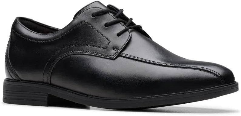 Туфли Clarks Unisex Jonwin Loop YSHOE, Black (Black Leather) — фото 4
