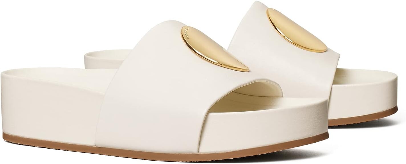 Босоножки Patos Slide Tory Burch, цвет New Ivory/New Ivory