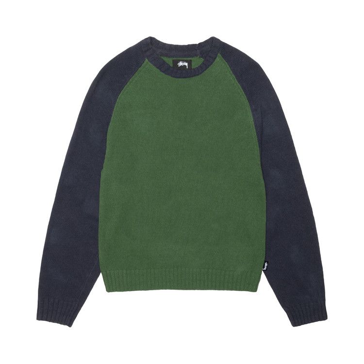 

Свитер Stussy Colorblocked Raglan Knit Crew, Green