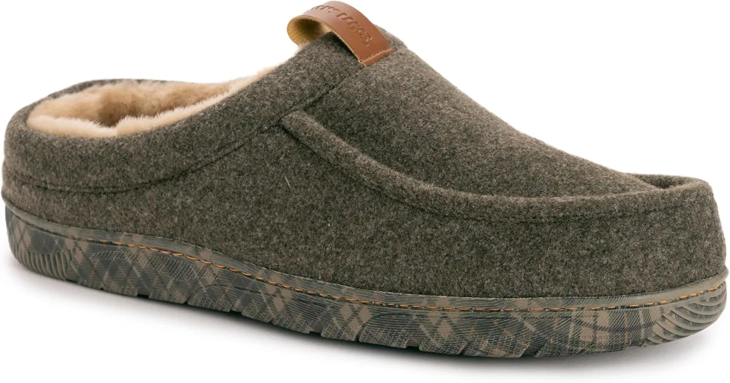 Тапки с отделкой MUK LUKS, оливковый меланж