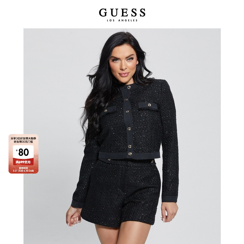 

Куртка женская Guess однотонная, черный