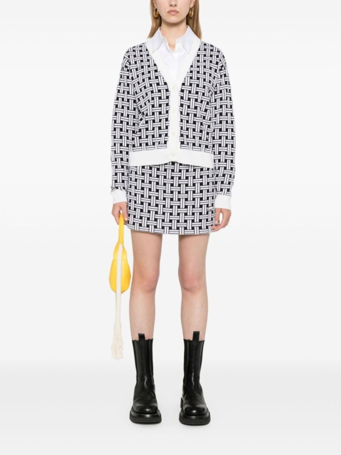 

Kenzo мини-юбка с узорчатым жаккардом, белый