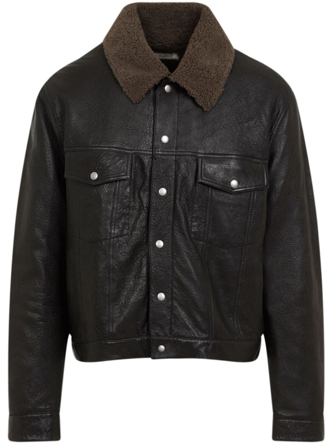 

Куртка Saint Laurent с воротником из овчины, черный