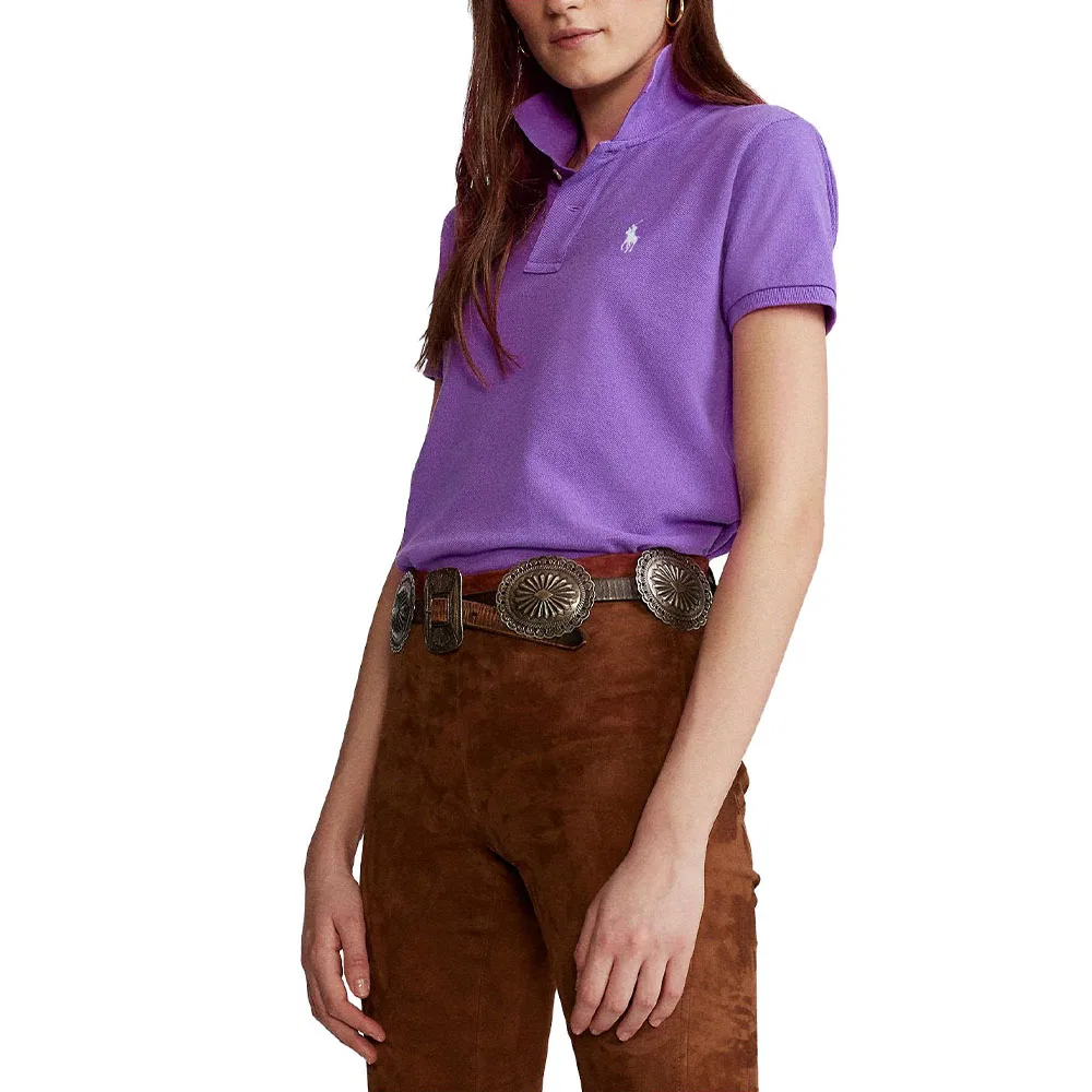 Поло из пике, винтажное, предварительно носившееся Polo Ralph Lauren, Purple