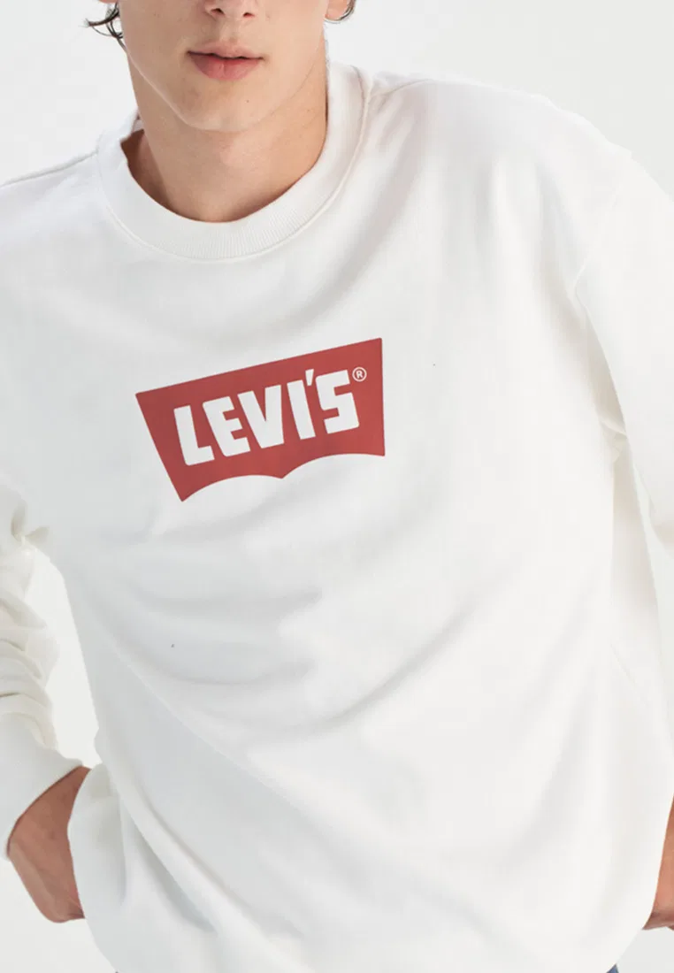 Толстовка, классическая с логотипом, Levi's, белый — фото 4