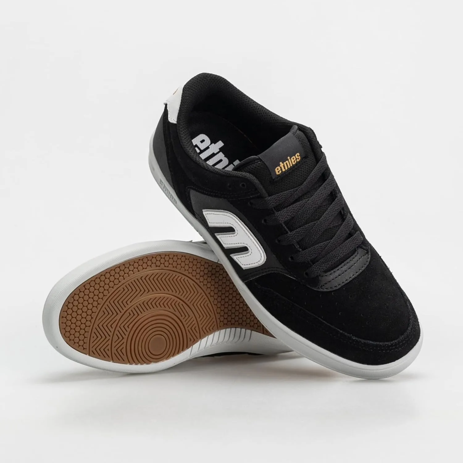 Кроссовки Etnies Serin в современном спортивном стиле скейтбордистов, усиленная конструкция, тройная износостойкая подошва Michelin, амортизация, повседневный стиль, белый/черный — фото 2