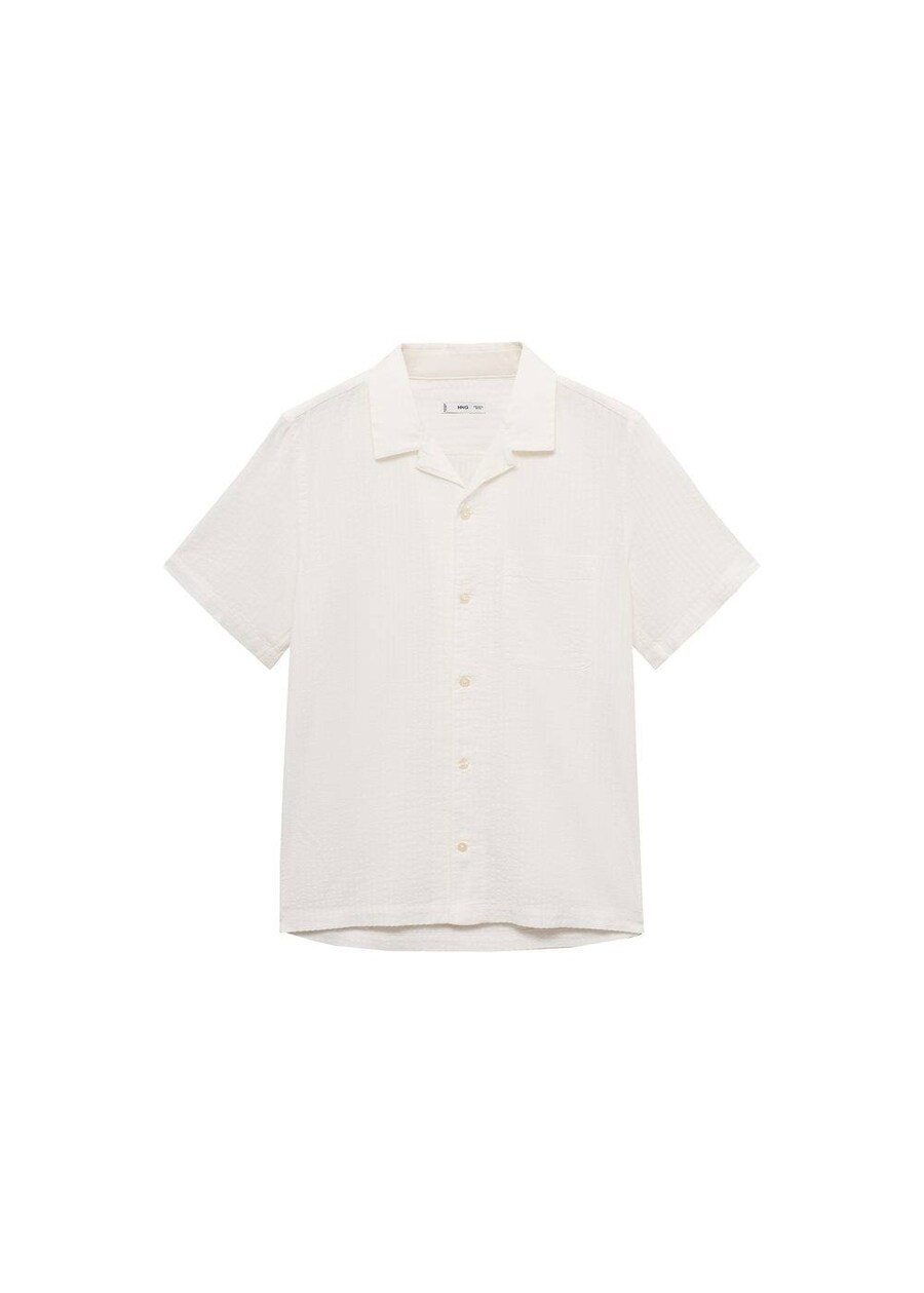 

Рубашка на пуговицах классического кроя MANGO MAN Muzza, Wool white