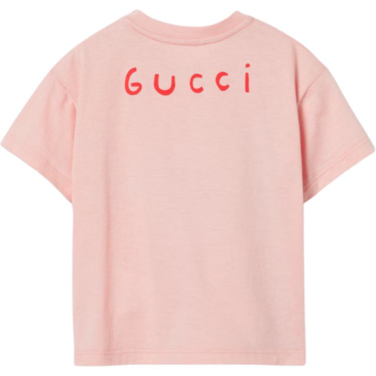Детская футболка GUCCI, светло-розовый — фото 2