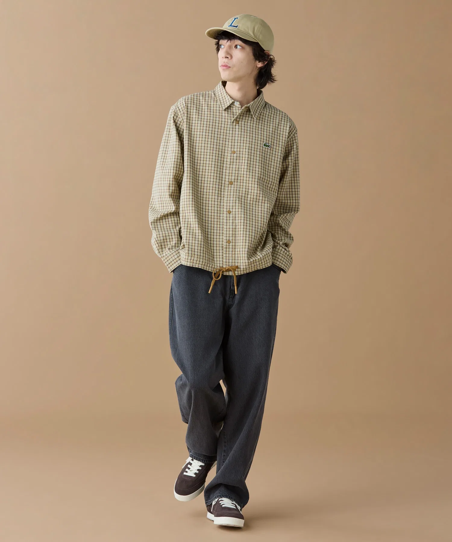 Мужские кроссовки LACOSTE AURA 225 2 SMA тёмно-зелёные — фото 2