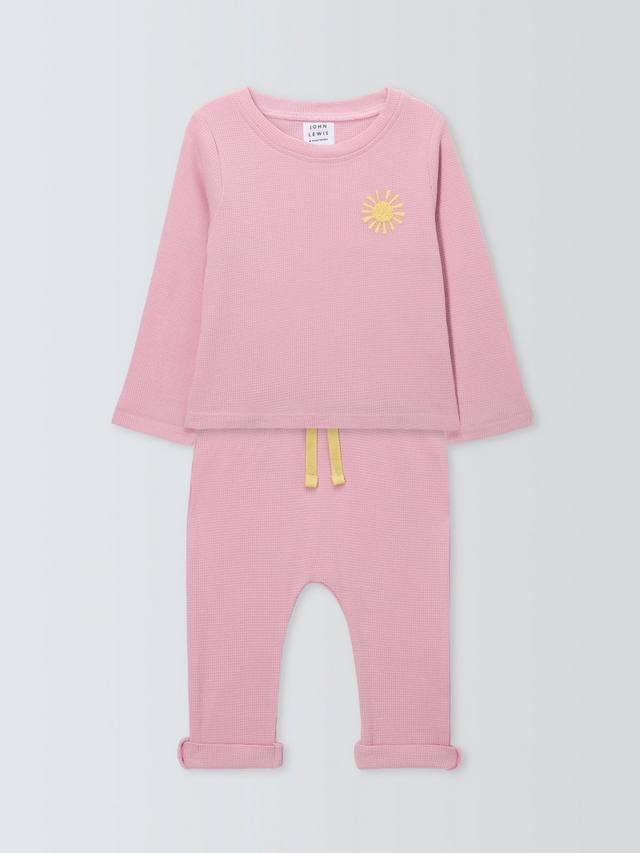 

Вафельная пижама baby sunshine John Lewis, розовый