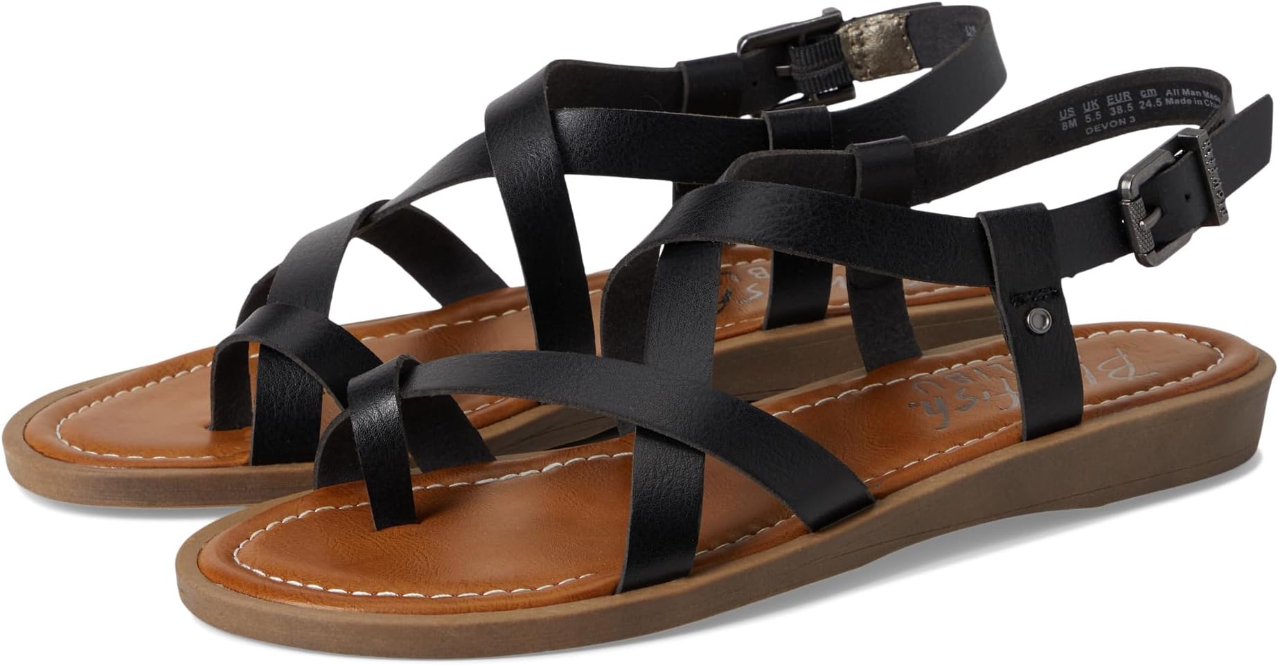 Сандалии Blowfish Malibu Devon 3, Black Faux Leather