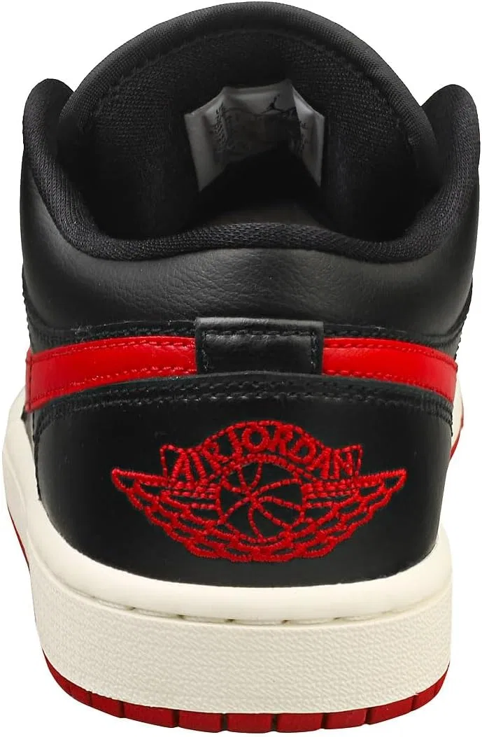 Nike Мужские кроссовки Jordan Air 1 Low, Black Gym Red Sail — фото 4