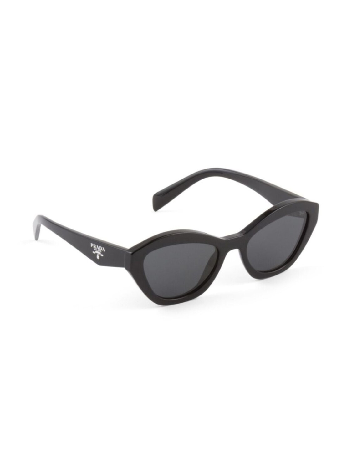 Prada Eyewear солнцезащитные очки в оправе «кошачий глаз» с изогнутыми линзами, черный — фото 2
