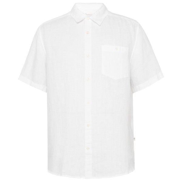 

Обычная льняная рубашка с короткими рукавами - рубашка Knowledgecotton Apparel, белый