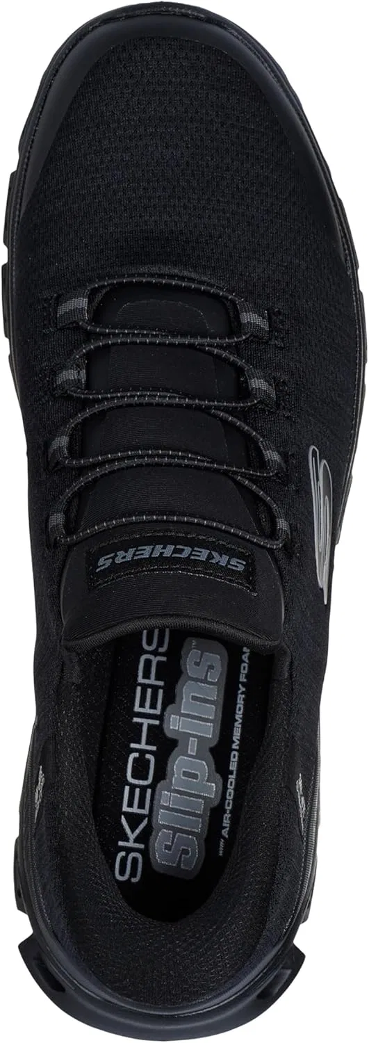 Мужские кроссовки Skechers Glide-Step Zefyr Hands Free без шнурков, Bbk — фото 2