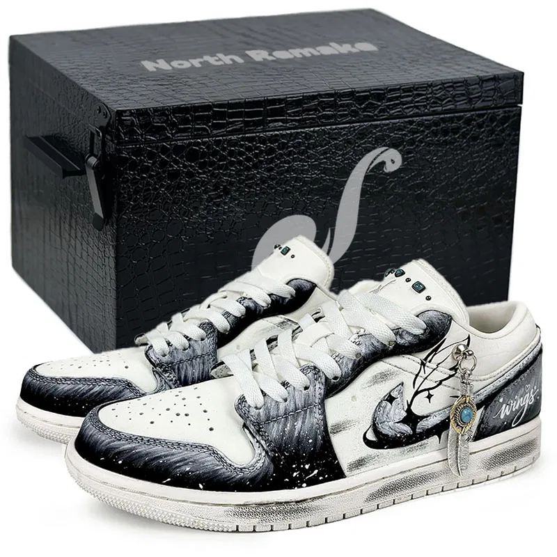 Кроссовки баскетбольные винтажные Jordan Ink Feather Wings-Gift Box 2