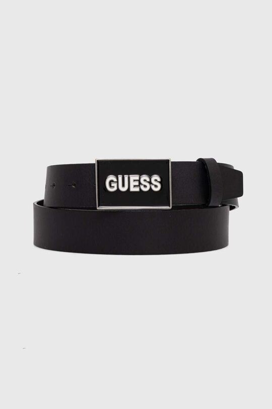 

Кожаный ремень Guess, черный