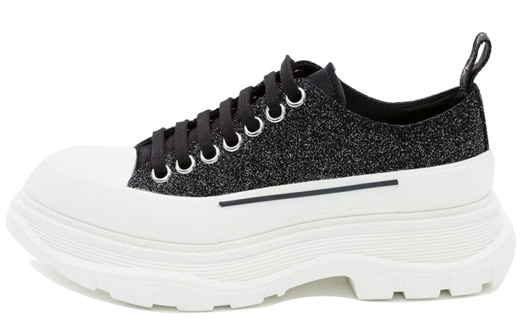 Женские ботинки Alexander McQueen Tread Slick, черный/белый