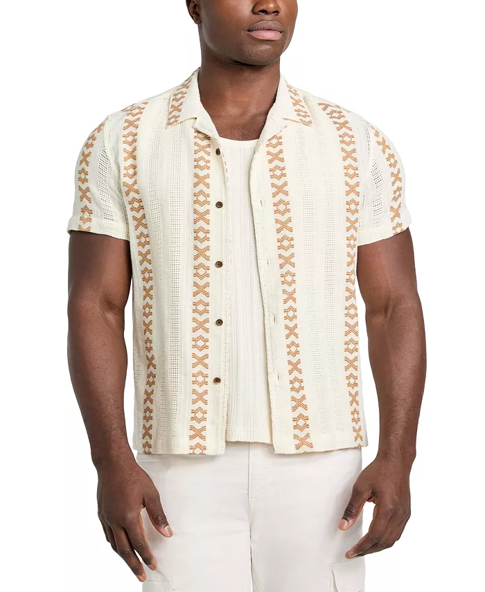 

Мужская рубашка Sandoval с жаккардовым узором X GUESS