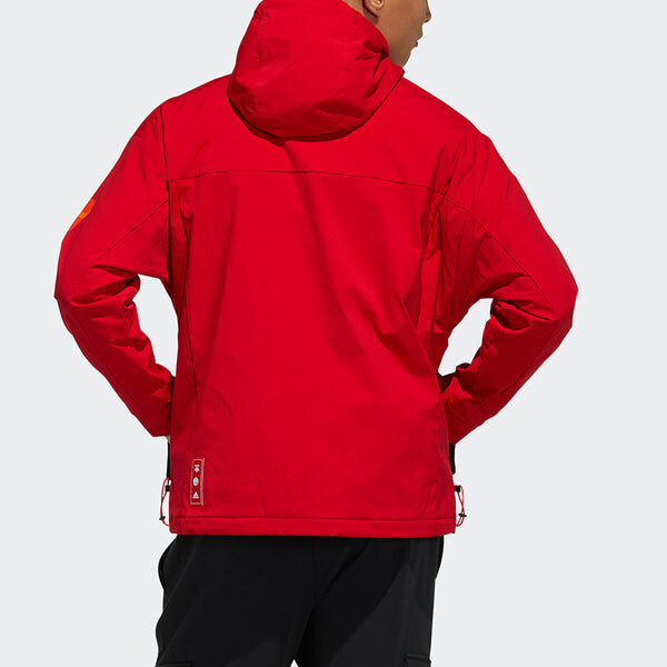 Куртка adidas Cny Jkt New Year's Edition Casual Sports Hooded Jacket Red, красный — фото 4