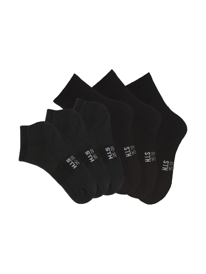 

H.I.S Спортивные носки, размер 6, черные