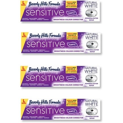 

Зубная паста Natural White Sensitive Purple Brightness Color Corrector 100 мл Beverly Hills Formula